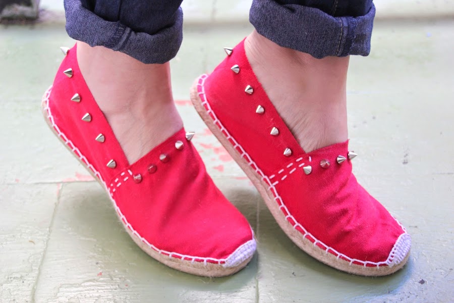 Diy zapatos esparteñas esparto tachuelas. Blog diy