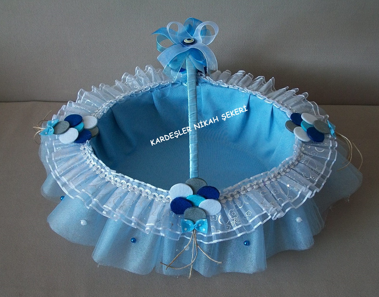 Kardeşler nikah Şekeri. Anne terliktaç takımıBebek şekeri sepeti