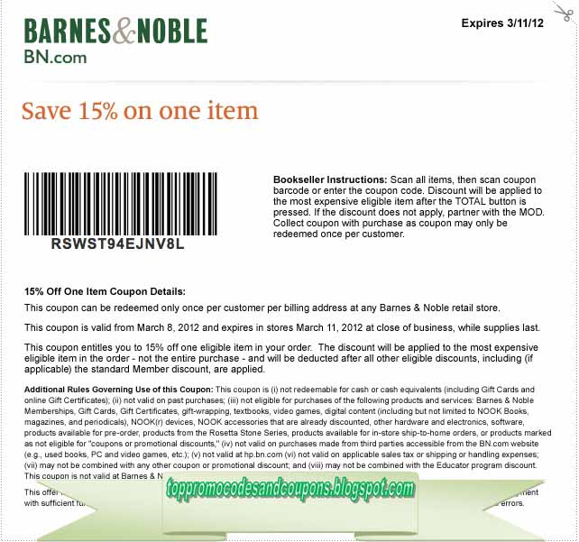 Barnes And Noble Coupons Not Expired