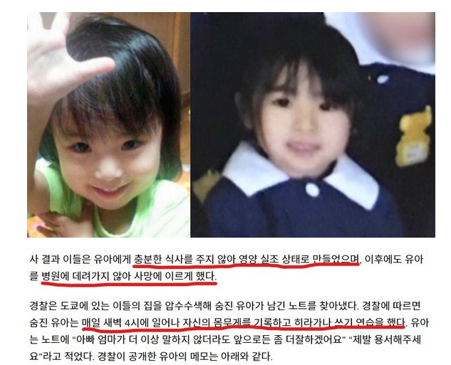 학대로 숨진 5세 아이가 남긴 글에 일본이 충격 | 인스티즈