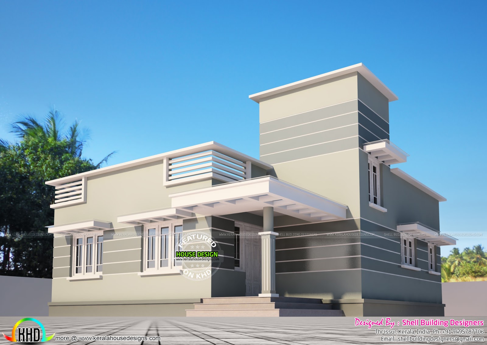 Computer graphic house turned real Kerala Home Design and Floor Plans