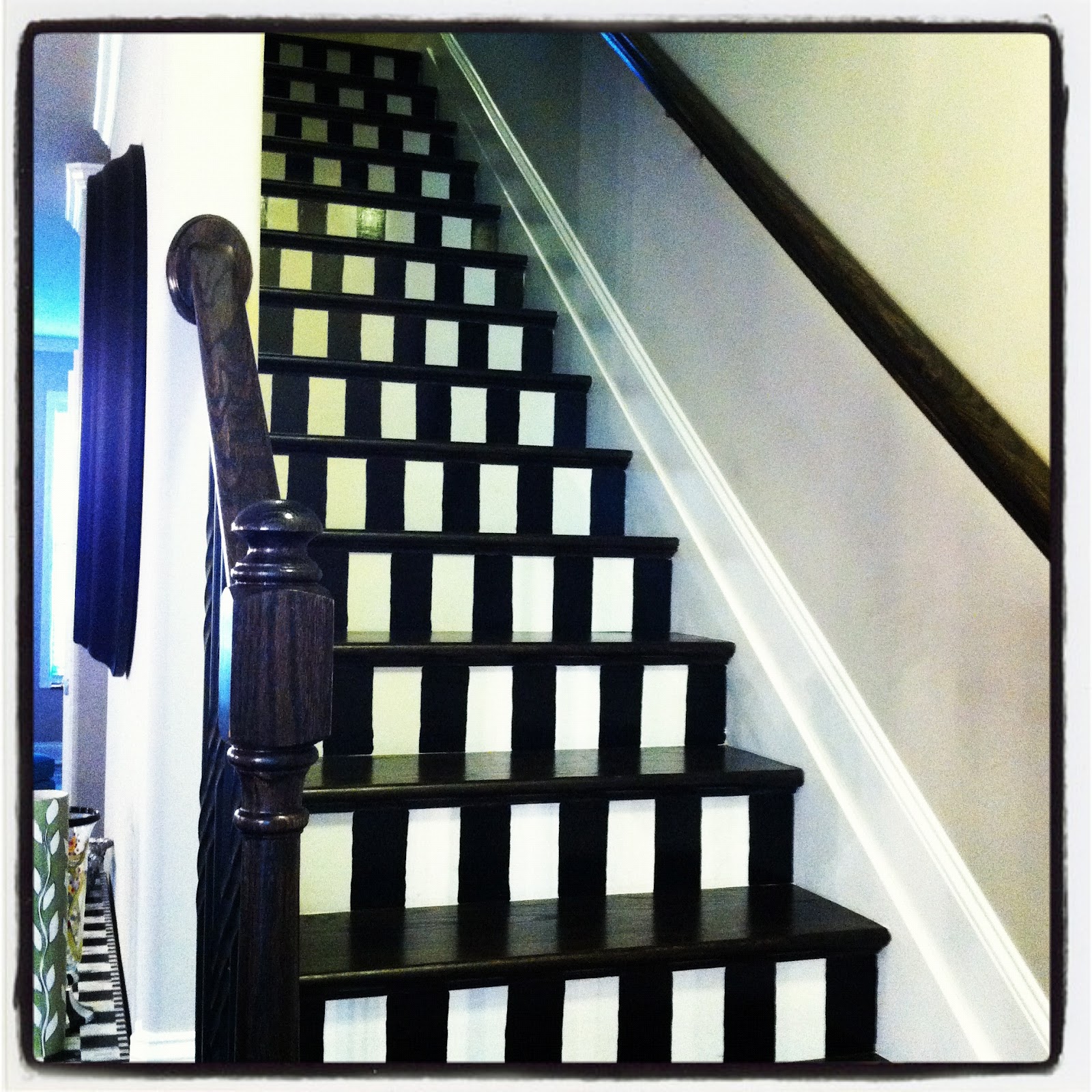 KAYREN SPAIN Designs Painted the stair risers!