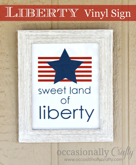 Land of Liberty Framed Vinyl Occasionally Crafty Land of Liberty