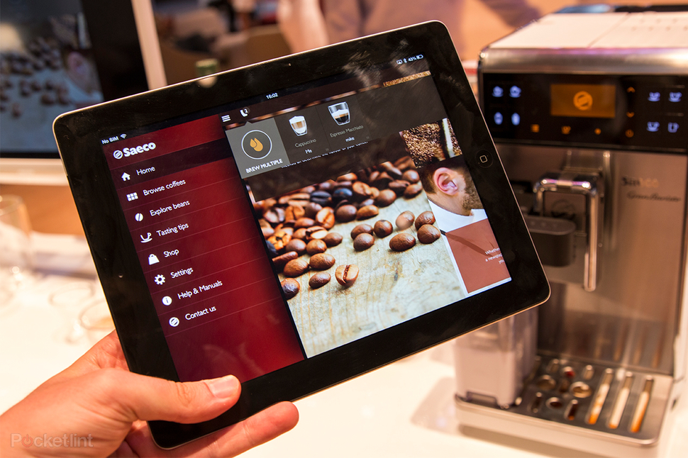 'Smart coffee' via iPad We make our favourite cup using a Bluetooth