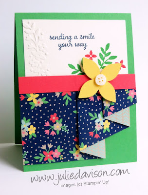 VIDEO & PDF: Pleated Paper Technique -- SNEAK PEEK new Love & Affection, Affectionately Yours, and Floral Affection from 2016-2017 Stampin' Up! Annual Catalog #stampinup #sneakpeek www.juliedavison.com