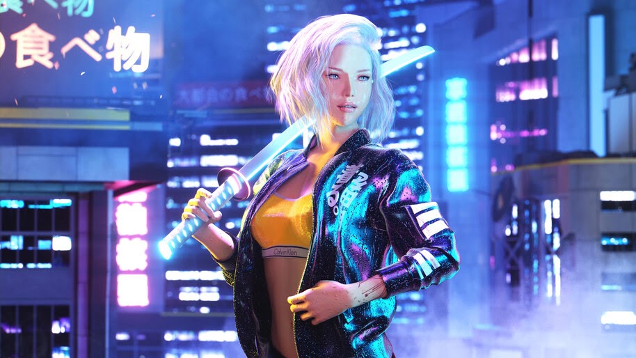 Cyberpunk 2077, Girl, 4K, #7.2454