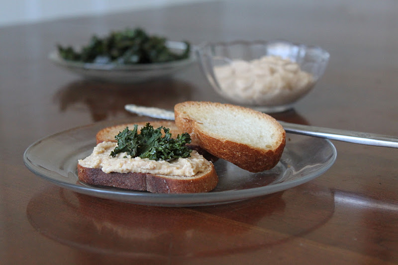 easier than pie almond butter hummus with kale chips