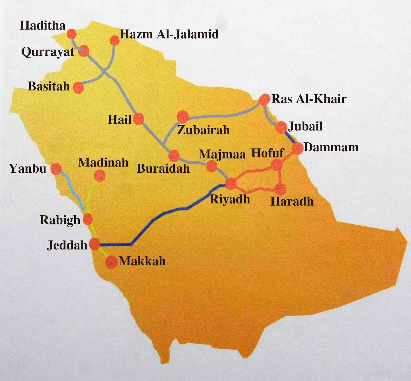 Road Map Jeddah To Riyadh
