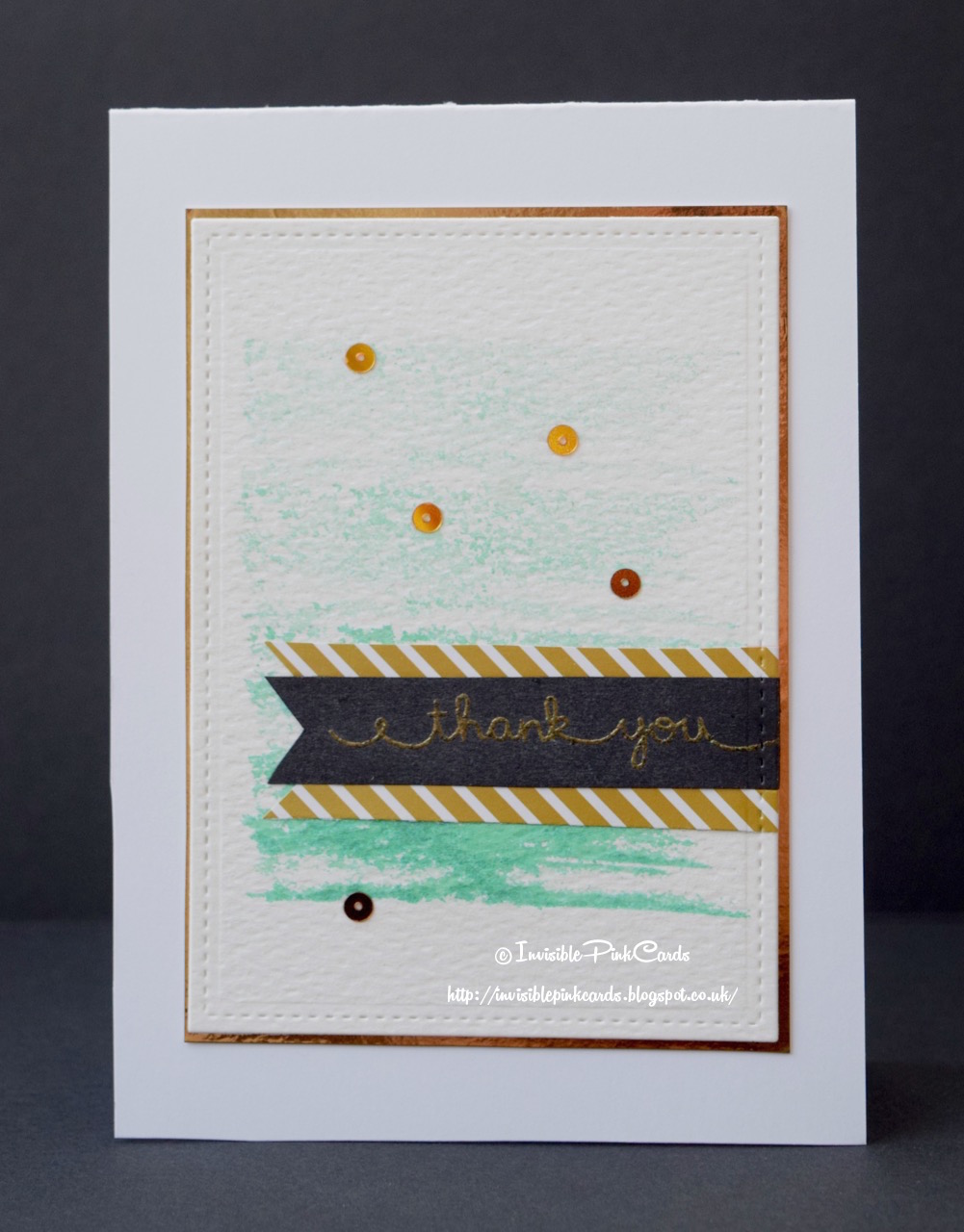 InvisiblePinkCards: A thank you card in new year colours