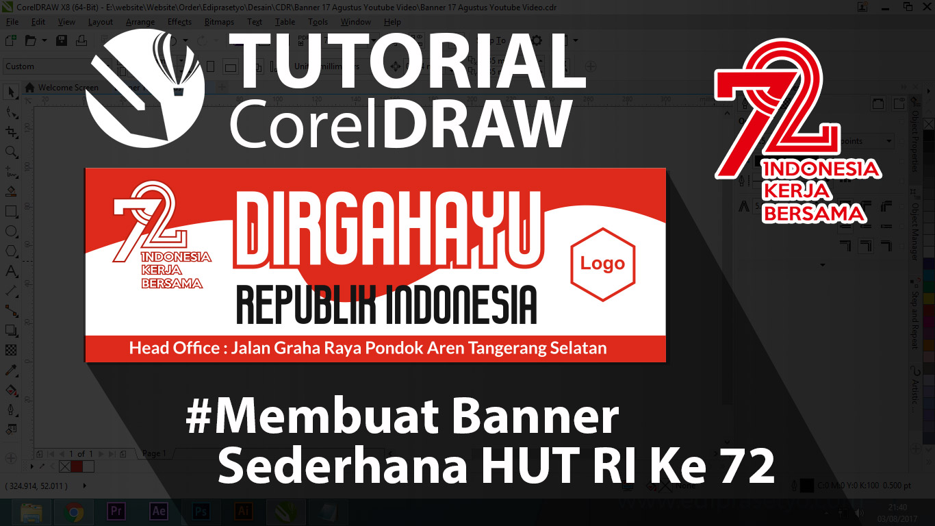 Cara Membuat Spanduk Banner Hut Ri Ke 70 Dengan Corel Vrogue Co