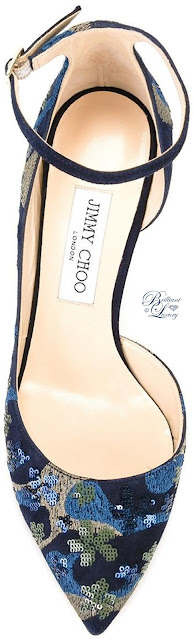 ♦Jimmy Choo blue Lucy embroidered pumps #pantone #shoes #blue #brilliantluxury
