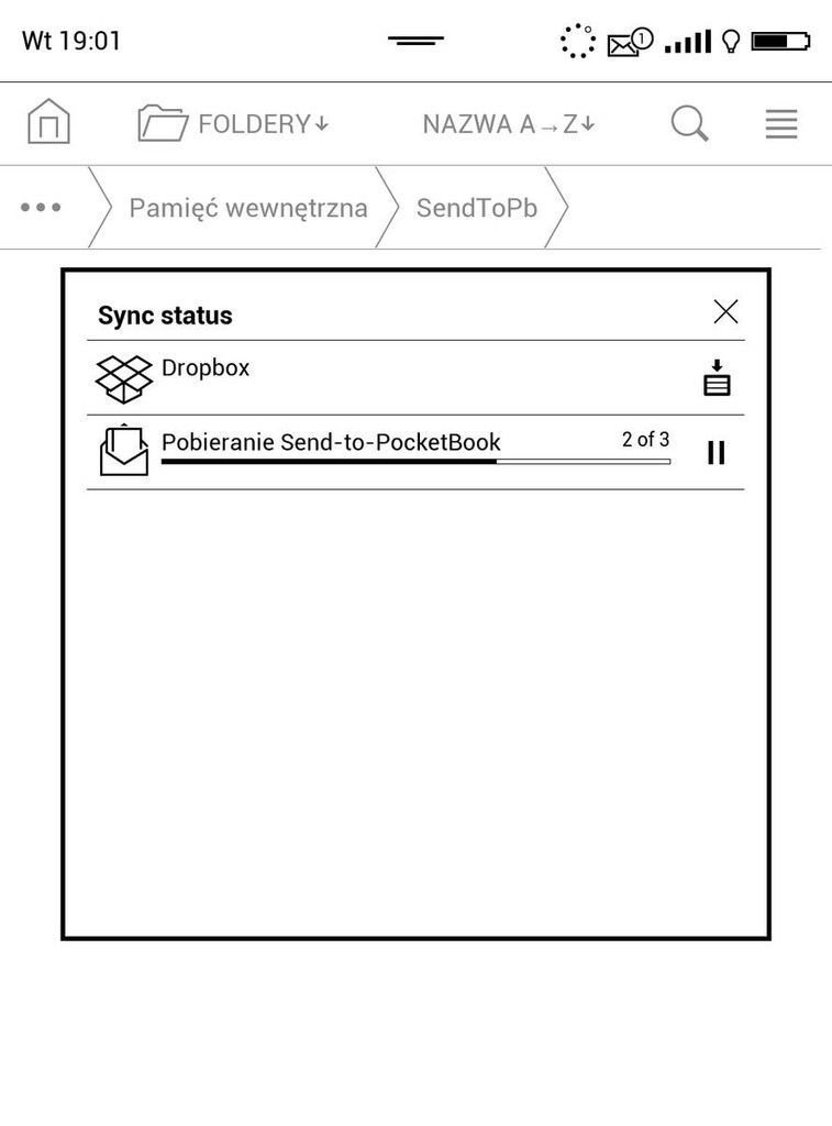 PocketBook Touch HD 3 – pobieranie plików w usłudze Send-to-PocketBook
