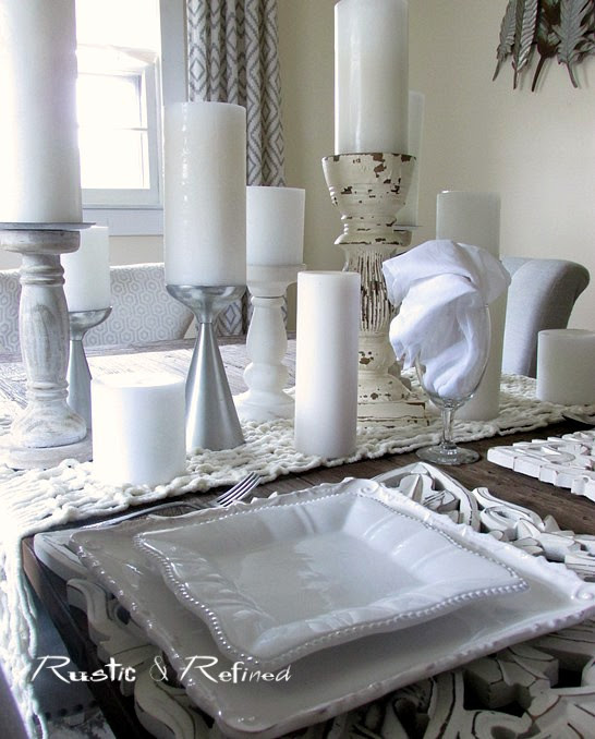 All White Table Decor Rustic & Refined