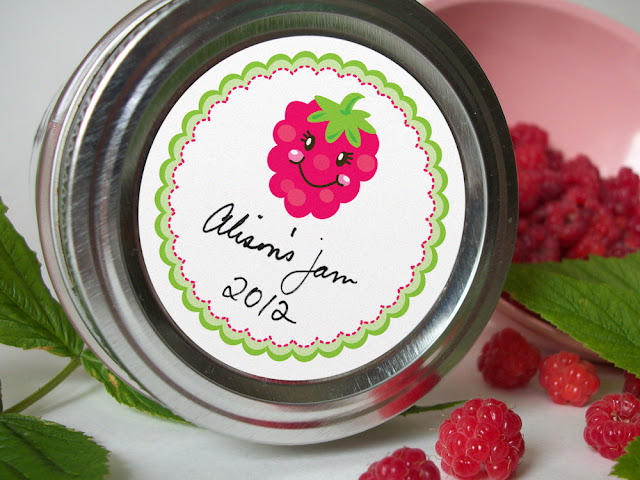 raspberry canning label