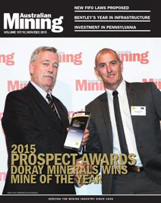 Australian Mining - November 2015 | ISSN 0004-976X | CBR 96 dpi | Mensile | Professionisti | Impianti | Lavoro | Distribuzione
Established in 1908, Australian Mining magazine keeps you informed on the latest news and innovation in the industry.