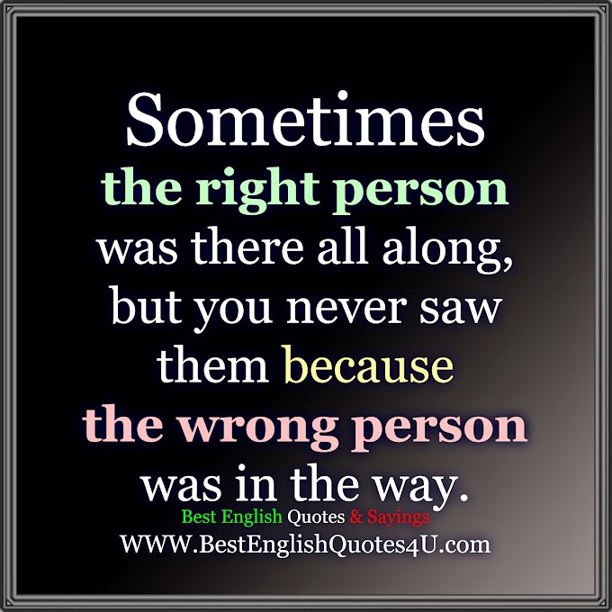 Sometimes the right person was there all along...