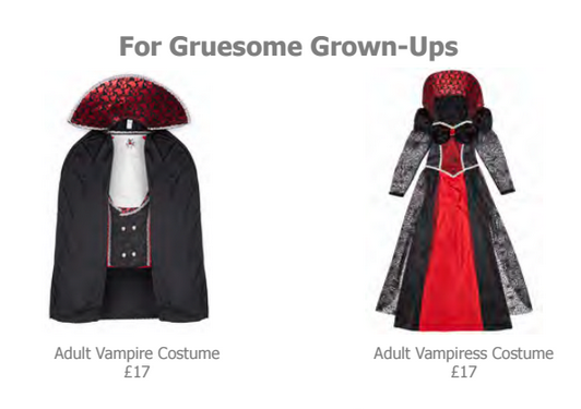 sainsburys halloween clothes