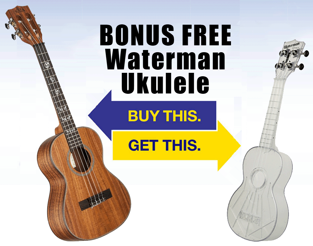 Kala ASACT Tenor Ukulele All Solid Acacia Wood + FREE BONUS WATERMAN