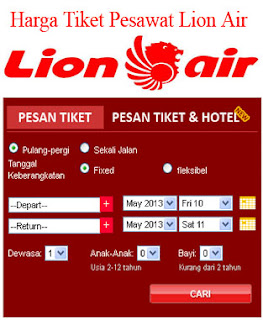 Harga Tiket Pesawat Lion Air - Pusat Pesawat Terbang