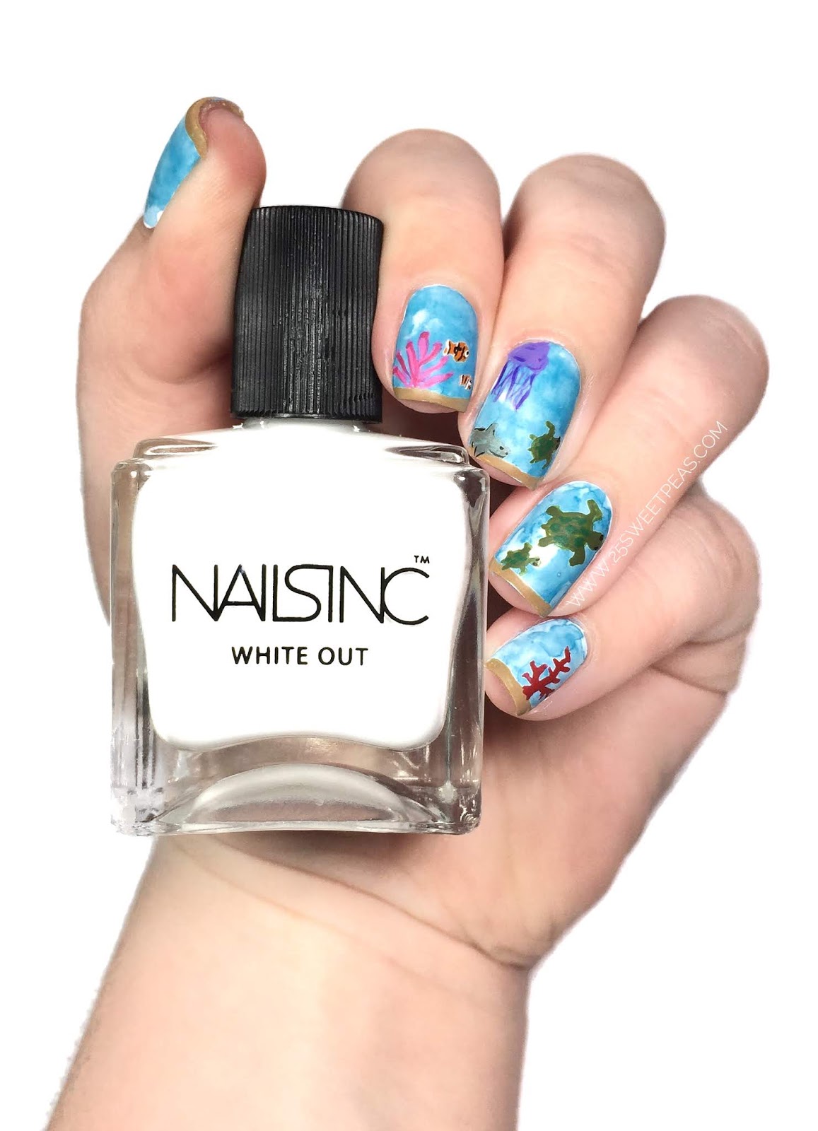 Ocean Nail Art + Sea Turtles - 25 Sweetpeas So I am back with another day of tropical nail for this weeks Digital Dozen theme. Of course I associate the ocean with tropical so it only seemed fitting ... - Ocean Nail Art + Sea Turtles - 25 Sweetpeas