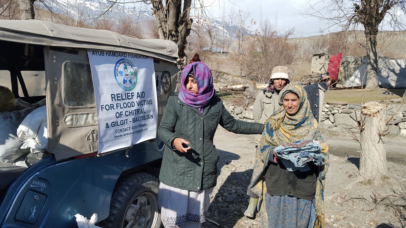 AYUB HAMDARD FOUNDATION RELIEF AID FOR CHITRAL FLOOD AND EARTHQUAKE VICTIMS DEC 2015