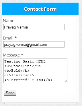 contact form example