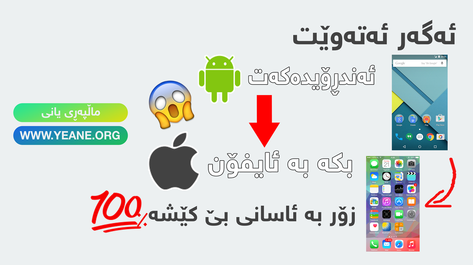 بەدەست هێنانی IOS 10 لەسەر مۆبایلی ئەندڕۆید دامەزرێنە! بەبێ ڕۆت باشترین ڕێگا 2017