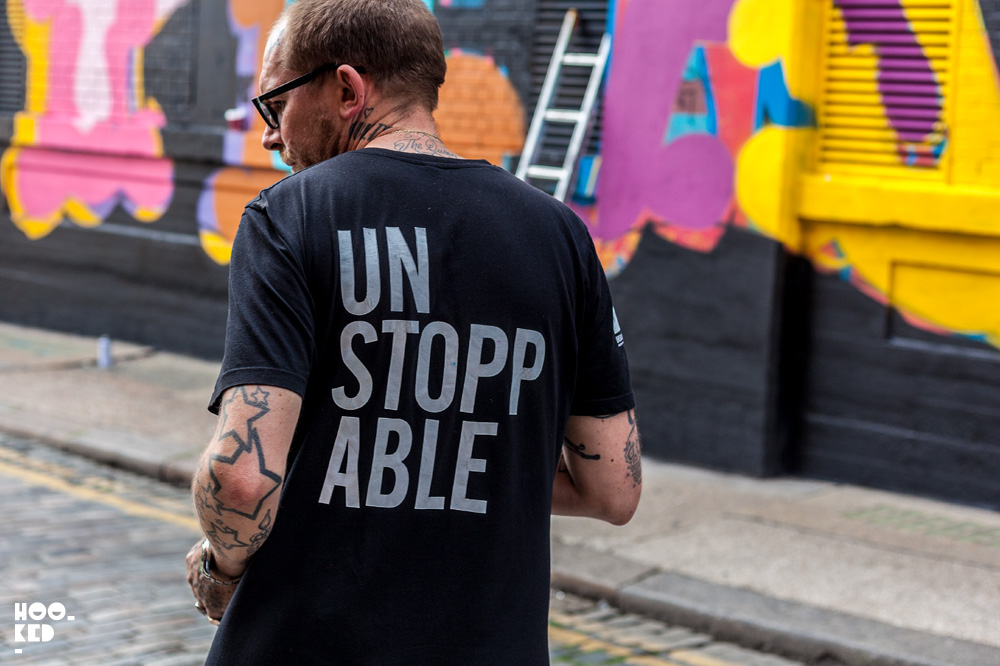 Street Art Mural by Ben Eine ' Peace Is Possible' Shoreditch. Photo ©Hookedblog / Mark Rigney