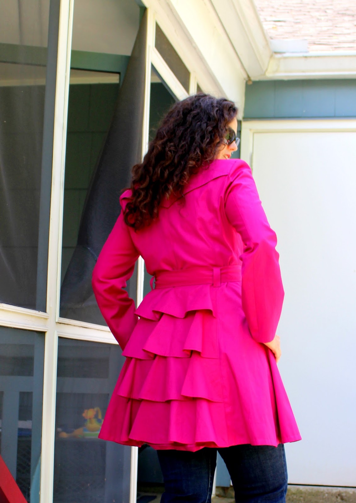 Clio Phineas Raspberry Trench Coat Lekala Review