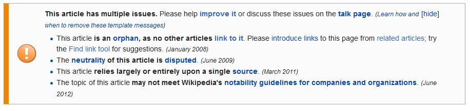 wikipedia article template