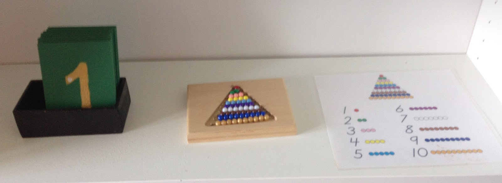 Montessori City Home Montessori Math shelves at 3