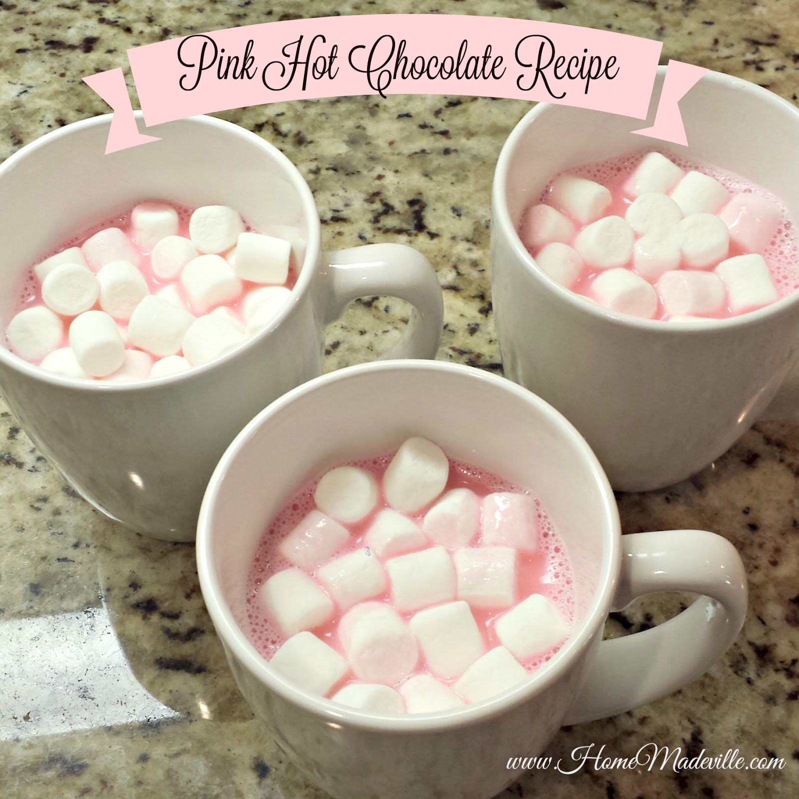 HomeMadeville Your Place for HomeMade Inspiration Pink Hot Chocolate Recipe
