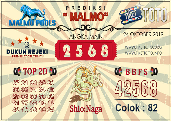 Prediksi Togel MALMO TIKETTOTO 24 OKTOBER 2019