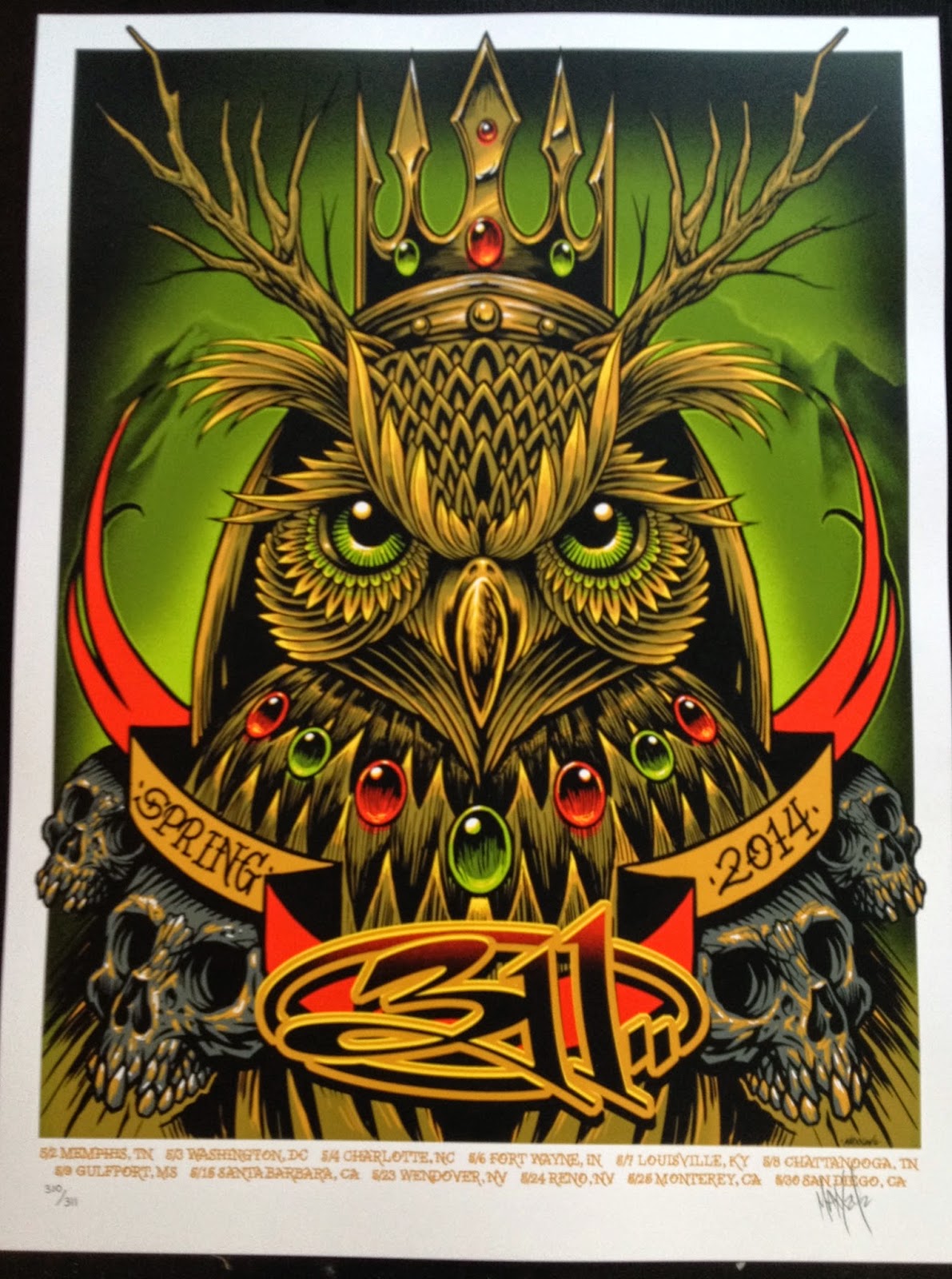 INSIDE THE ROCK POSTER FRAME BLOG 311 Spring Tour poster by Maxx242