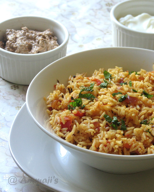 Mexican Tomato Rice Indian Food Recipes Ammaji Kitchen