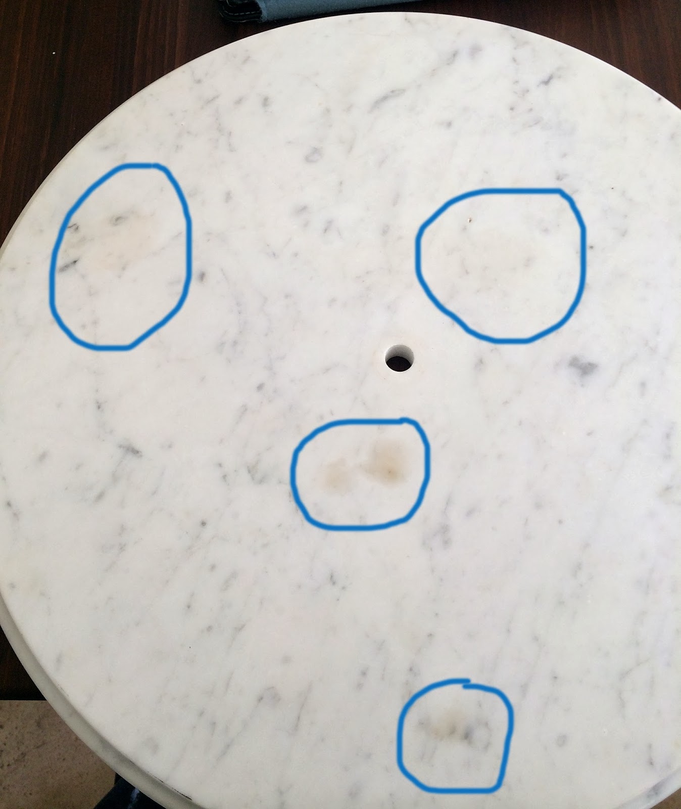 How to salvage a stained marble tabletop  The Impatient Gardener
