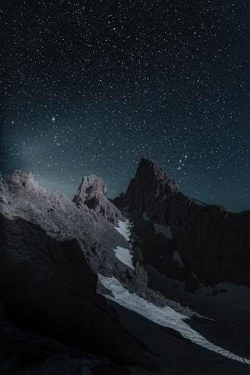Scenic View Of Rocky Mountain During Evening Scenic View Of Rocky Mountain During Evening