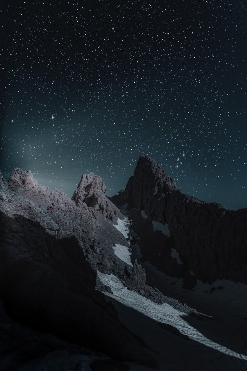 Scenic View Of Rocky Mountain During Evening Scenic View Of Rocky Mountain During Evening