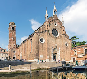 The Basilica of Santa Maria Gloriosa dei Frari was built on land granted by Doge Jacopo Tiepolo
