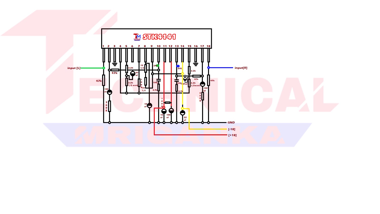 STK4141 ic audio amplifier