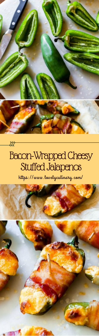 Bacon-Wrapped Cheesy Stuffed Jalapenos #dinnerrecipe #bacon