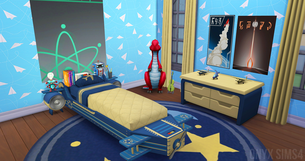 The Airplane Bedroom Onyx Sims