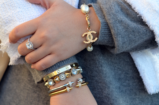 Trend Alert Vita Fede Bangles How Do Fashion Bloggers Style Them Another Shot Of Vita Fede Bangles Worn By Mwanwan Co S Blogger