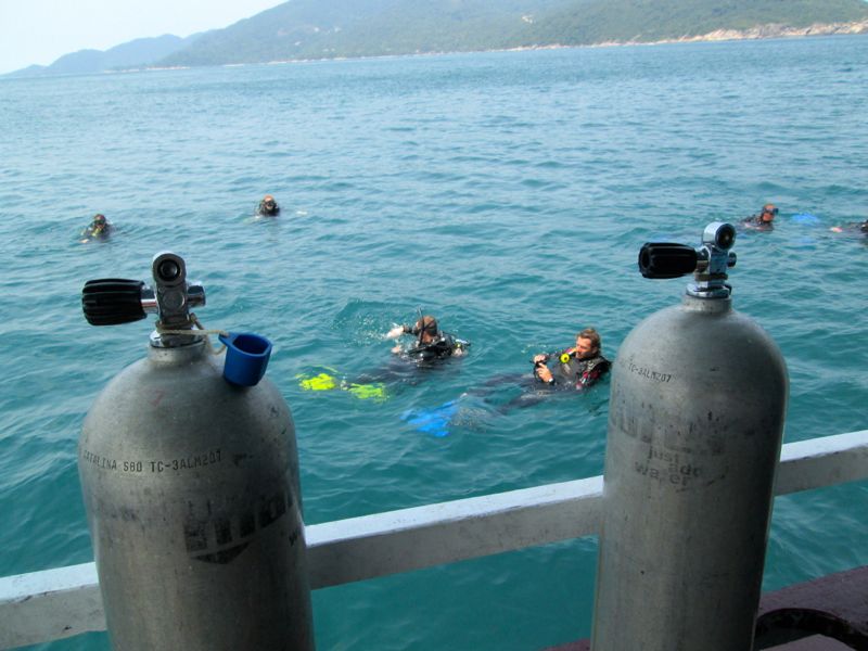 Adventures from Vietnam Lenny diving in Vietnam near Hoi An