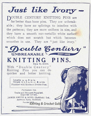 1921 ad in Needlecraft Practical Journal; vintage knitting needles  