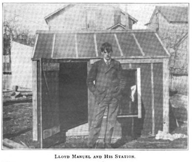 Lloyd Manuel and his hen house ham shack