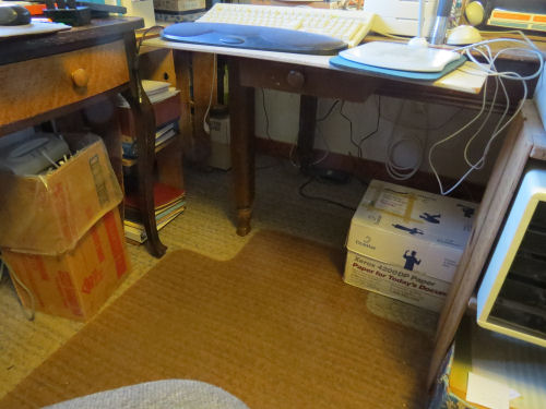 clean space under a table