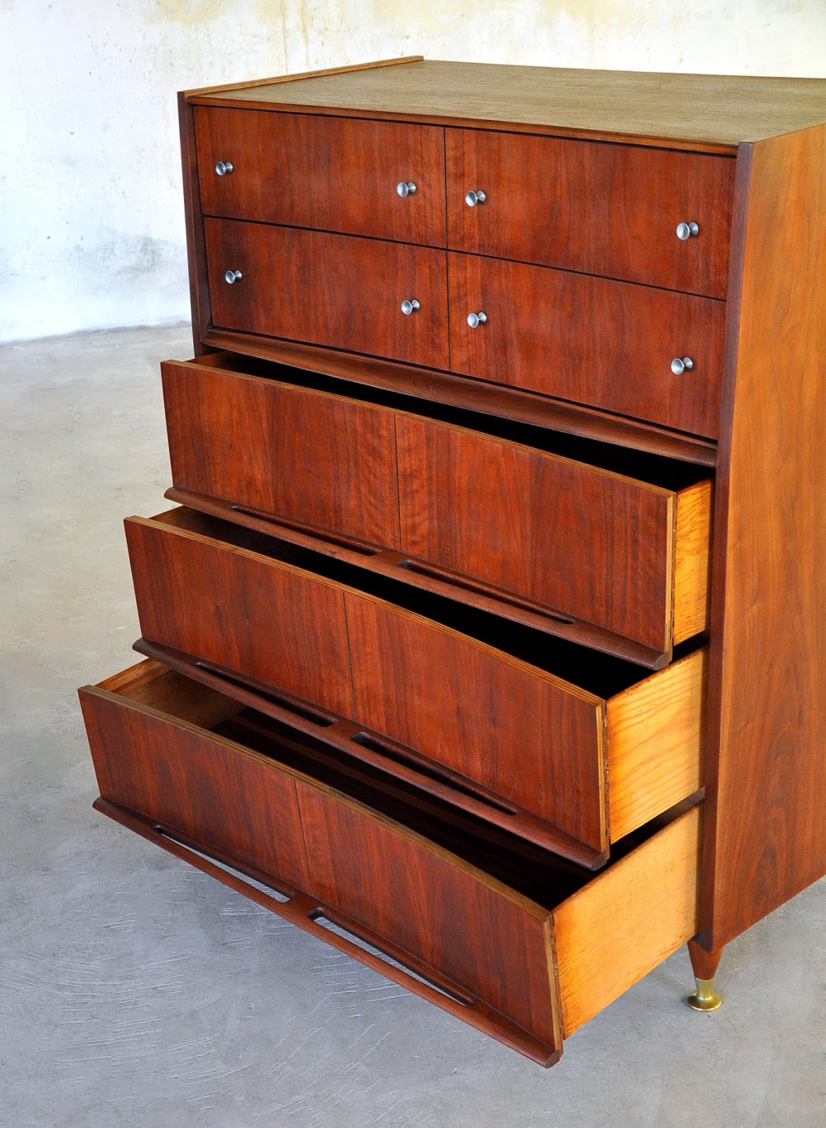 SELECT MODERN Mid Century Highboy Dresser or Gentleman's Chest