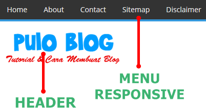 Cara Membuat Menu Responsif di Atas Header Blog Cara Membuat Menu Responsif di Atas Header Blog