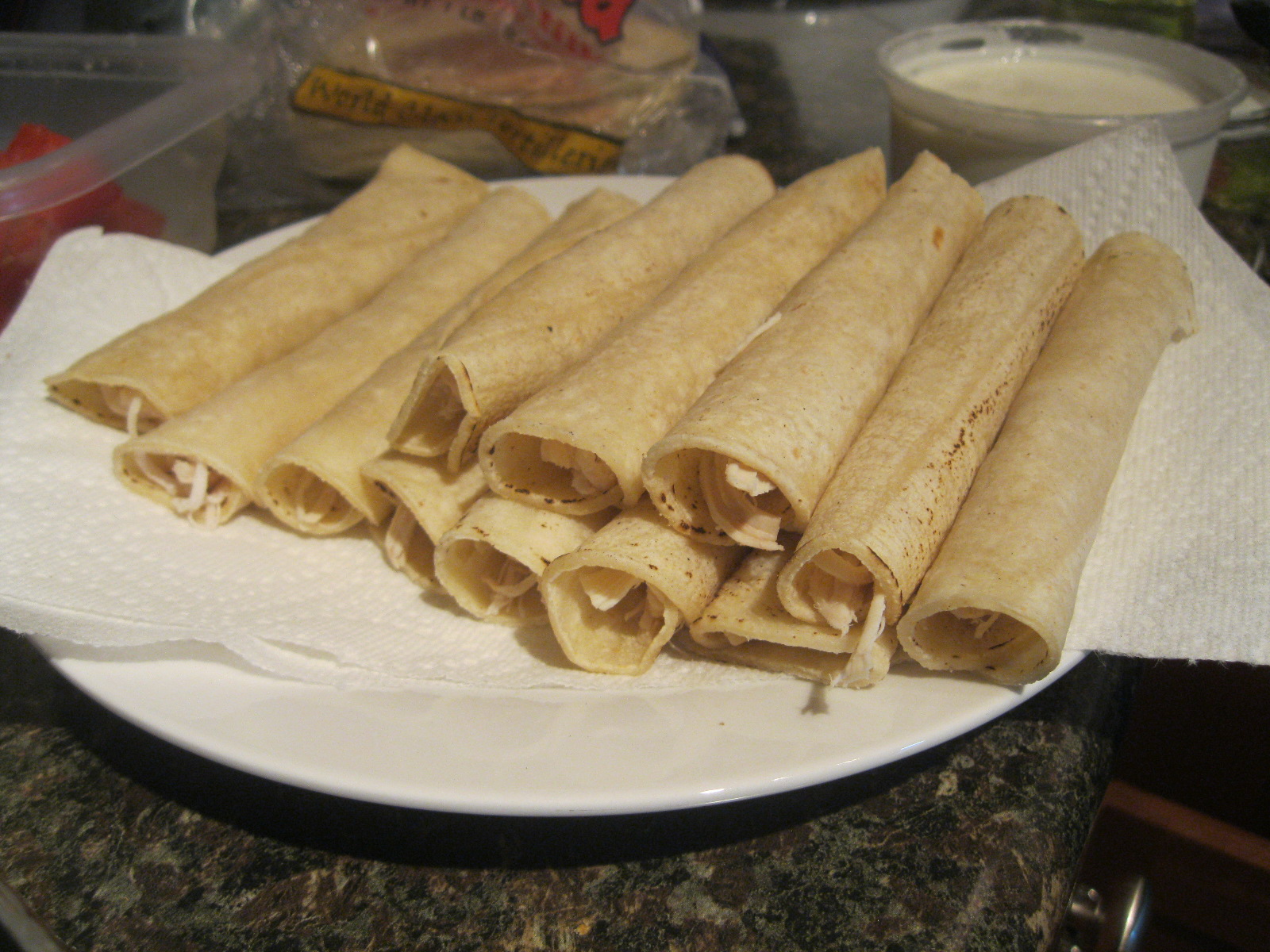 Cooking with Fire "Flautas" "Taquitos de Pollo"